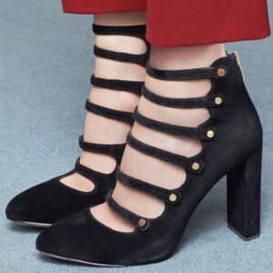 Vince Camuto Davel Black Strappy Heel Pump - 7.5